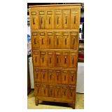 30 Drawer Oak Vertical File Cabinet
