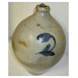 Ovoid Jug w/Blue Flower