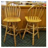 20 High Oak Bar Stools