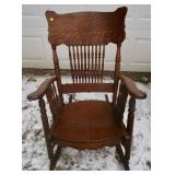 Oak Glider Rocking Chair