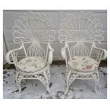 Pair of Ornate Wicker Chairs