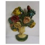 Cast Iron Floral Doorstop
