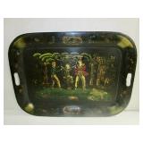 Large Painted Toleware tray