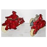 Cast Iron Motorcycle Cop & Side Car