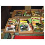 large quantity of fishing baits