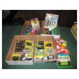 large quantity of fishing baits