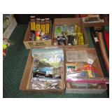 large quantity of fishing baits