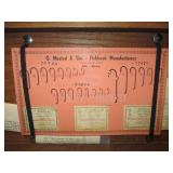 Oak fly tying box loaded with hooks & etc.