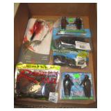 large quantity of fishing baits