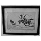 pen & ink drawing Western Motif