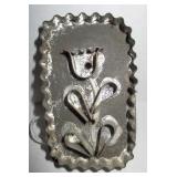 tin mold w/ flora motif