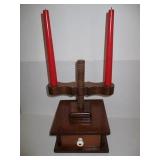 wooden candle holder