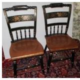 pair of pillow back chairs