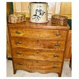 Hepplewhite Dresser, baskets, crock