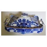 Flo blue covered dish