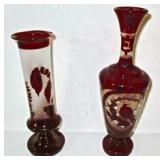 Bohemian Glass Vases