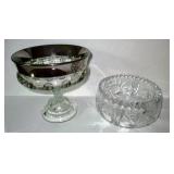 Silver Overlay Pedestal bowl