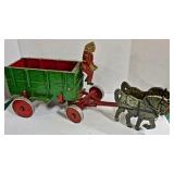 Folk Art Horse & Wagon