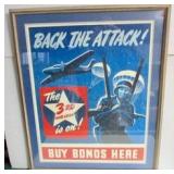 Framed World War II Poster