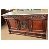 Walnut Marble Top Sideboard