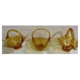 Amber Glass  Baskets