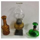 Oil Lamp & Bottles