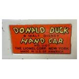 Decal on Donald Duck Train