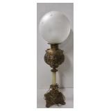 Victorian Banquet Lamp-Electrified