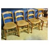 Set of 4 Cain Seat chairs
