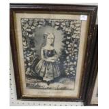 Framed Currier & Ives Print