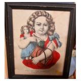 Framed Currier & Ives Print