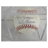 Thompson/Branca Autographed Baseball