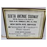 1940- 6th Ave. Subway Opening Poster