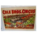 1941 Circus Cole Bros. Poster