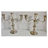 Pair of Sterling Candalabras