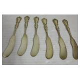 Set of 6 Sterling Butter Knives