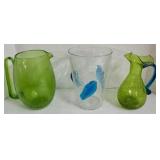 Handblown Pitchers & Vase