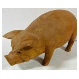 Carved Wooden Pig