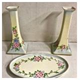 Matching Platter & Candlesticks
