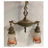 Hanging Light w/ Painted Shades