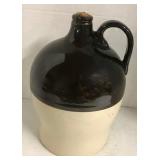 2 Tone Stoneware Jug w/ tapered top