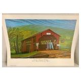 Signed Ward Hermann print- East Branch Bridge