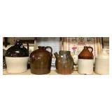 Brown Stoneware & Batter Jugs