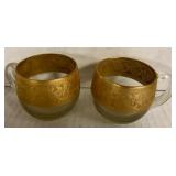 Gold band cups