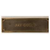 JAY GOULD Bronze Plaque