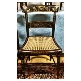 Stenciled w/ cane seats