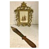 Frame &  wooden Knife