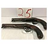 Matched pair of 72 cal. Boarding pistols made by Westley Richards
