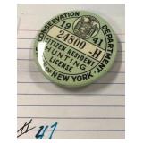1941 NYS hunting license