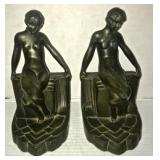 Art Deco Nude Bookends
